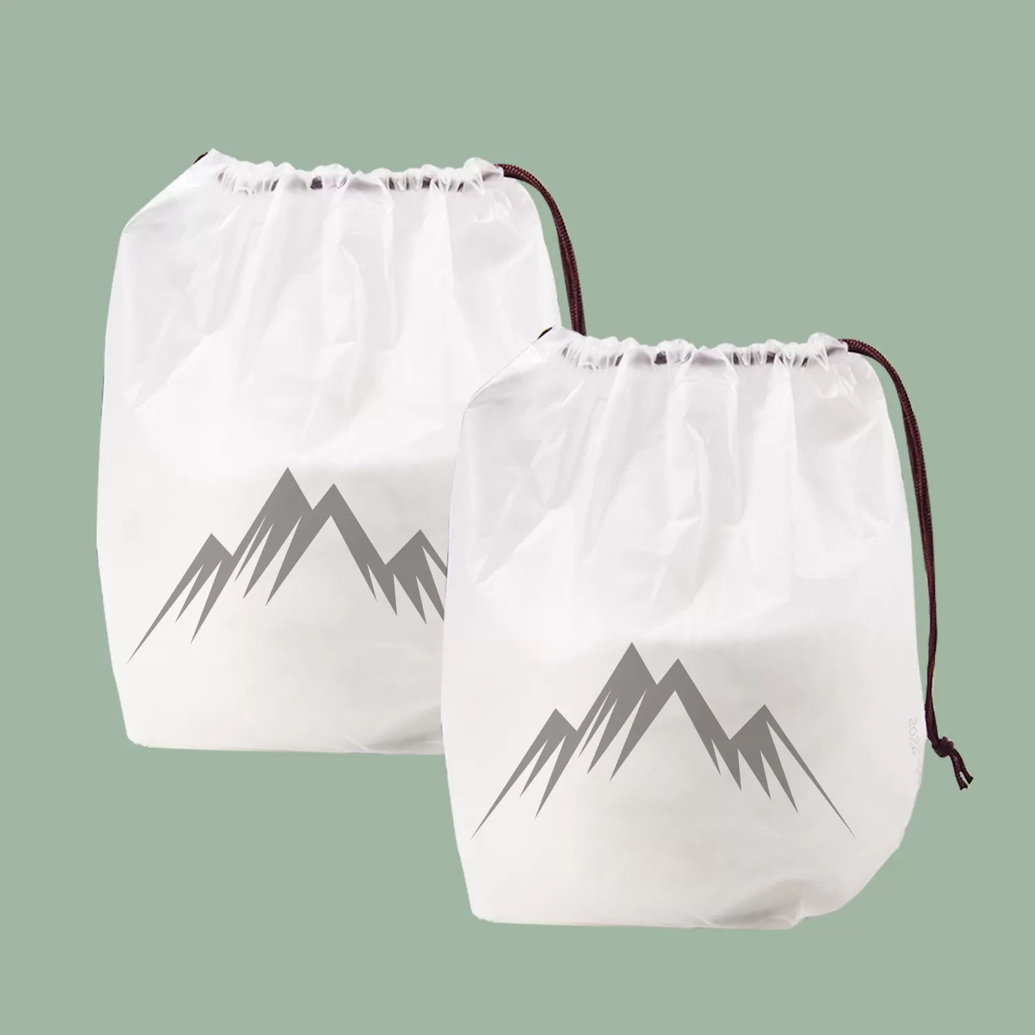 CPE Frosted drawstring Bag for Facial Cleansing Tissue
